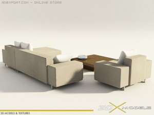 modern living 13 3D Model
