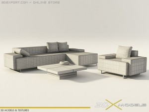 modern living 13 3D Model
