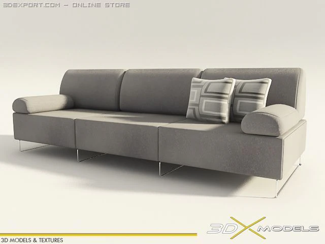 modern living 14 3D Model .c4d .max .obj .3ds .fbx .stl .blend 