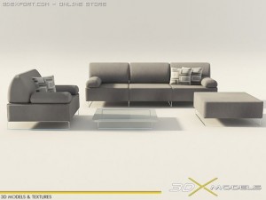modern living 14 3D 模型