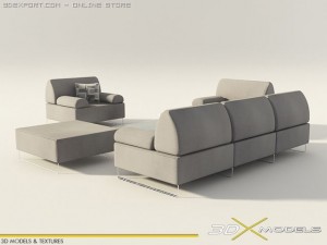 modern living 14 3D 模型