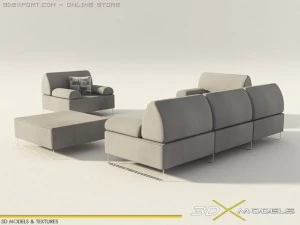modern living 14 3D Model