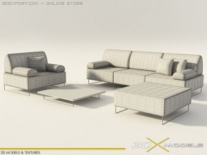 modern living 14 3D 模型