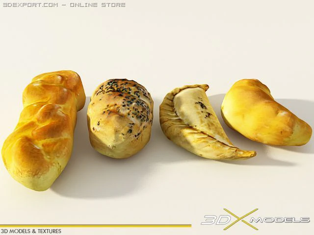 breads 3D Model .c4d .max .obj .3ds .fbx .stl .blend 