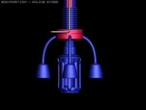 mars ray5 barrel version with paint 3D Model