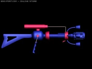 mars ray5 barrel version with paint 3D Model