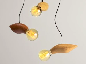 lampu kayu edison Model 3D