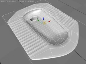asian toilet 3D Model