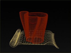cup in the form of rolled carpet 3D Модель