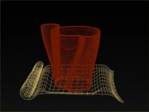 cup in the form of rolled carpet 3D Model