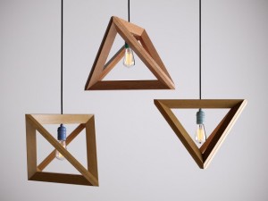geometric wooden lampshades 3D Модель