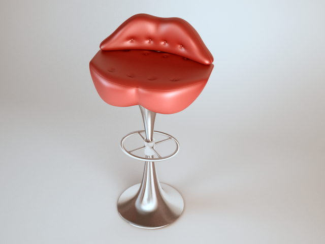 lips bar chair 3D 모델 .c4d .max .obj .3ds .fbx .stl .blend 