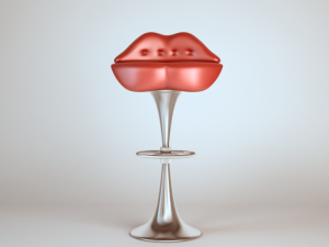 lips bar chair 3D 모델