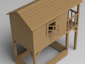 playhouse with sandbox Model 3D