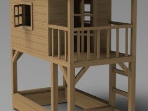playhouse with sandbox 3D Model