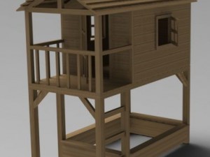 playhouse with sandbox 3D Model