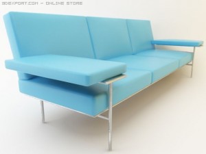 sofa blue 3Dモデル