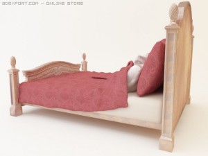 classic bed 3D Модель