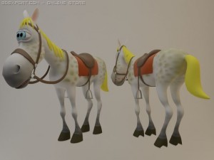 horse comic 3D Модель