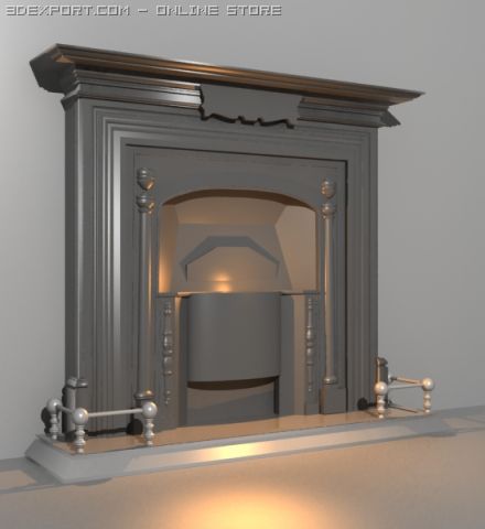 fireplace 3D Model .c4d .max .obj .3ds .fbx .stl .blend 