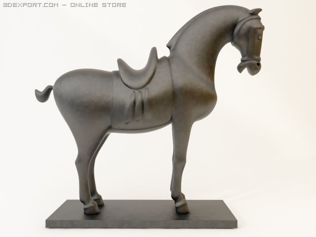 horse statuette 3D मॉडल .c4d .max .obj .3ds .fbx .stl .blend 