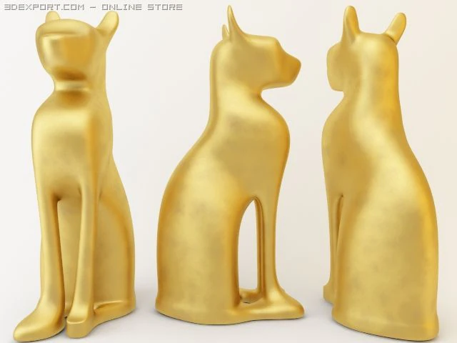 cat egypt 3D Model .c4d .max .obj .3ds .fbx .stl .blend 