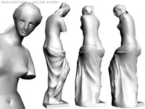 girl sculpture 3D 模型