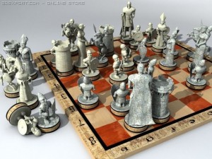 Chess Set Medieval 3D Model $13 - .blend .stl - Free3D