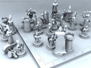 chess set 3D मॉडल