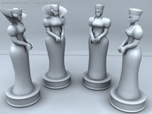 chess set 3D मॉडल
