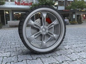 &ouml;zel araba tekerleği 3D Model