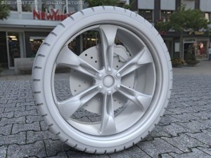 custom car wheel 3D Model