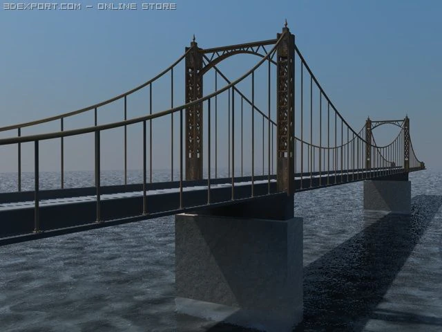 old bridge 3D Model .c4d .max .obj .3ds .fbx .stl .blend 