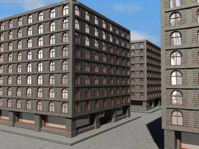 city building 3D Model .c4d .max .obj .3ds .fbx .stl .blend 