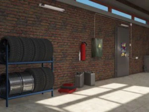 auto service garage 3D Model