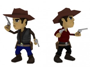 low poly cowboy 3D Модель