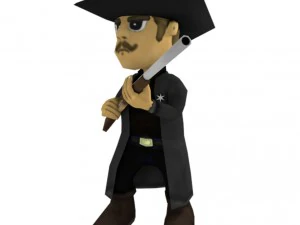 xerife de baixo poli Modelo 3D