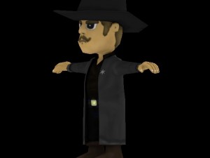 low poly sheriff Modèle 3D