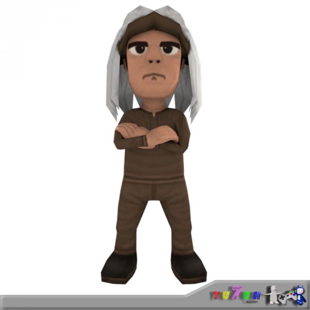low poly indian Model 3D .c4d .max .obj .3ds .fbx .stl .blend 