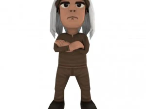 낮은 폴리 인도 사람 3D 모델