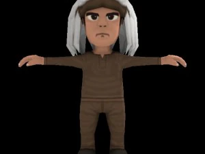 low poly indian 3D Model