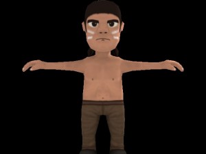 low poly indian warrior 3D Model