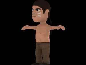 low poly indian warrior 3D Model