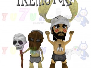 low poly prehistory character pack Model 3D