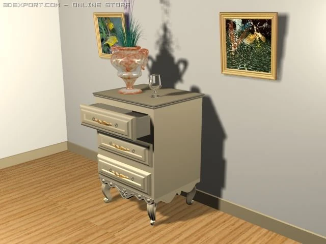 commode room 3D Model .c4d .max .obj .3ds .fbx .stl .blend 