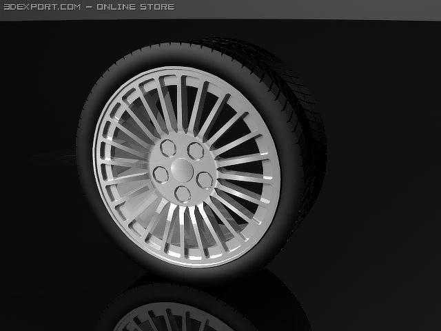 wheel24545r19 3D Model .c4d .max .obj .3ds .fbx .stl .blend 
