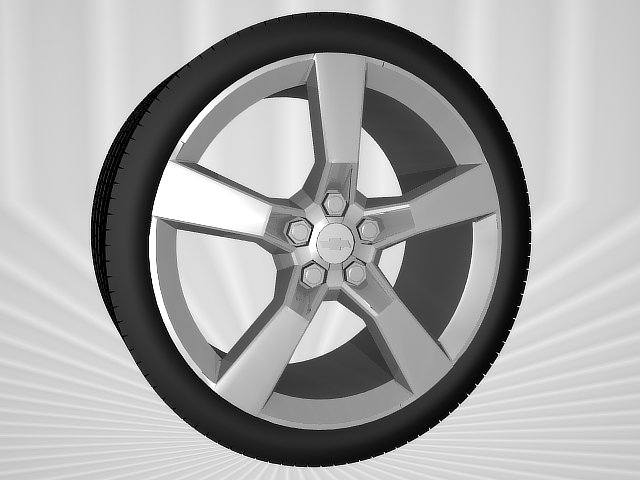 camaro wheel 3D Model .c4d .max .obj .3ds .fbx .stl .blend 