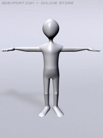 kid Model 3D .c4d .max .obj .3ds .fbx .stl .blend 