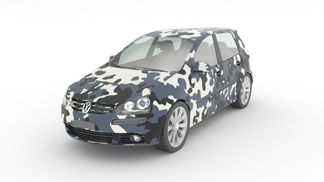 volkswagen golf mk5 3Dモデル .c4d .max .obj .3ds .fbx .stl .blend