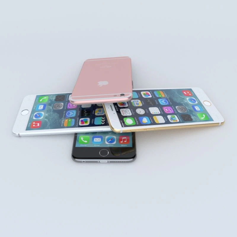 iphone 6s all colors high poly 3D Model .c4d .max .obj .3ds .fbx .stl .blend